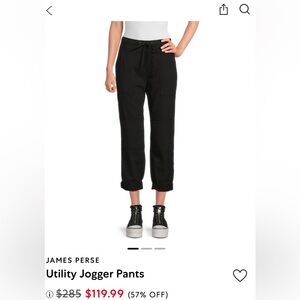 Utility jogger casual pants in charcoal gray